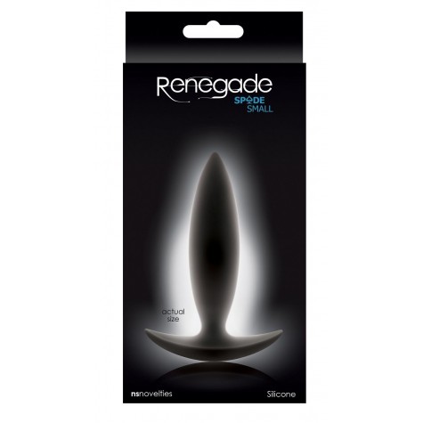 Чёрная анальная пробка для ношения Renegade Spades - 10,1 см.