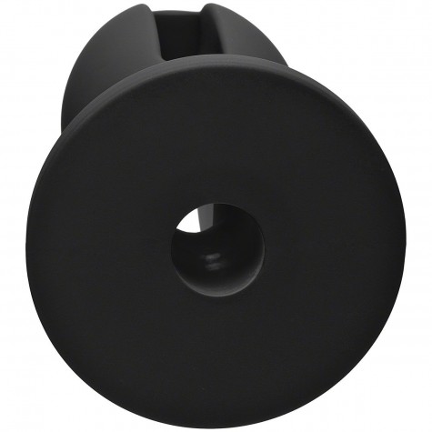 Чёрная анальная пробка Kink Wet Works Lube Luge Premium Silicone Plug 6" - 15,2 см.